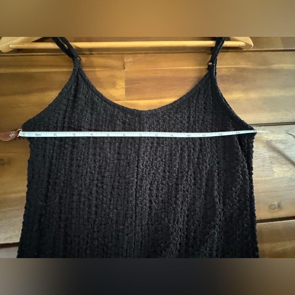 Black Maxi Dress Adjustable Straps Beach Summer Boho Size S - Picture 5 of 5